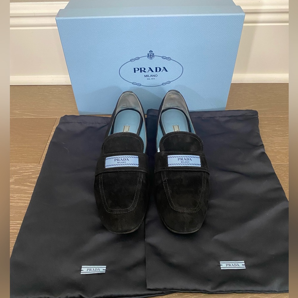 Prada Suede Leather Loafers